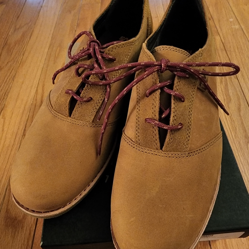 Teva De LA Vina Dos Leather lace up shoes (tan, Size 8.5)